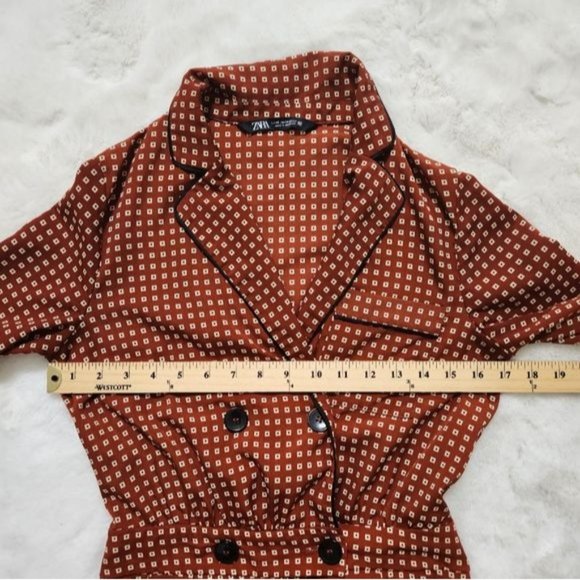 Zara Double Breasted Plaid Jumpsuit, - Picture 9 of 16